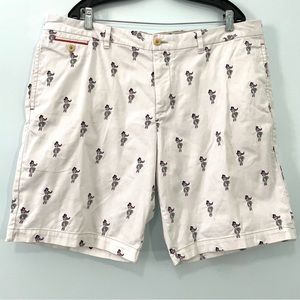 Tommy Bahama White Embroidered Hula Girls Shorts Size 40